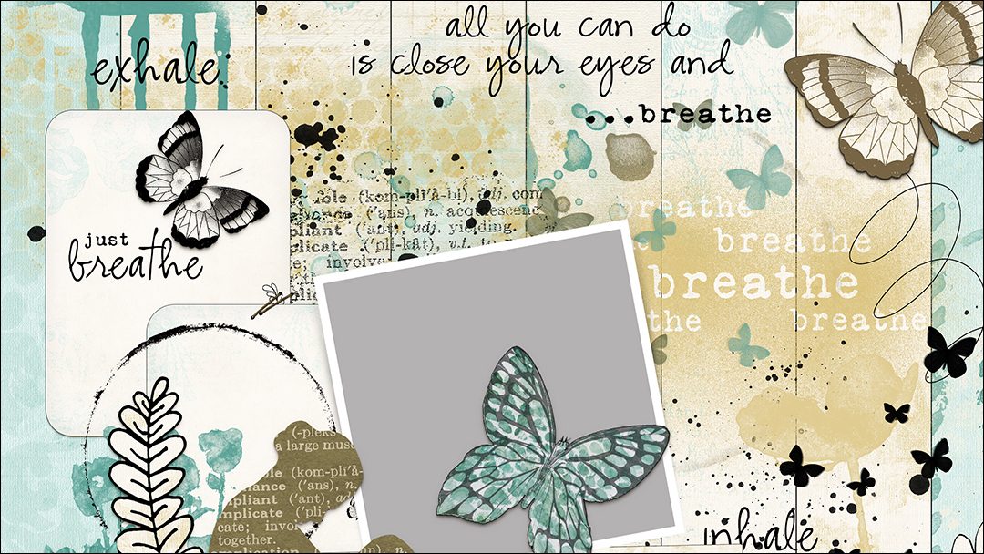 Breathe  Digital Scrapbooking Kit