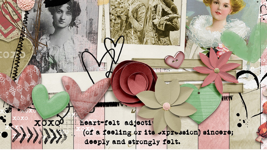 heartfelt digital scrapbooking kit