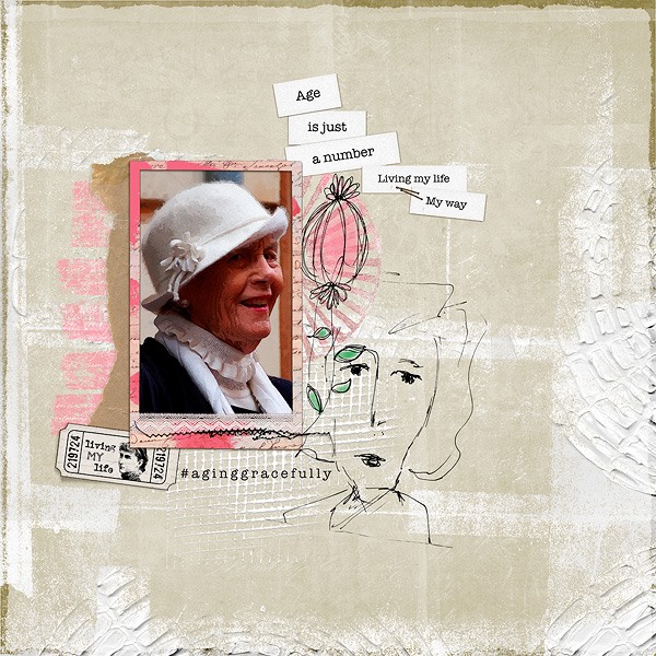Age is Just a Number Digital Scrapbook Collection by VIcki Robinson sample page
