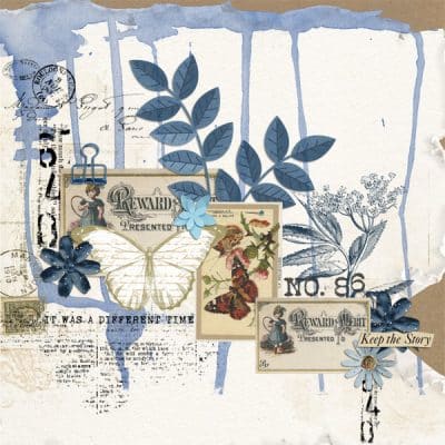 Artful Memories Yesterday Digital Art Journaling and Scrapbooking Collection by Vicki Robinson Sample Page