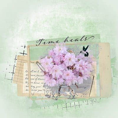 Time Heals 01 Digital Scrapbooking Collection by Vicki Robinson Sample Layout