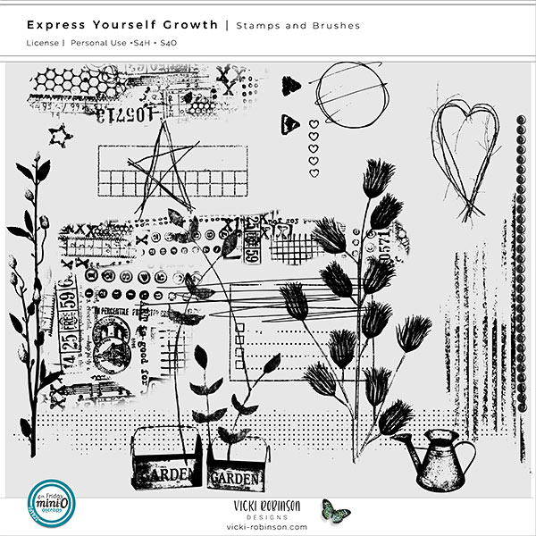 Express Yourself Growth for For Digital Scrapbooking by Vicki Robinson