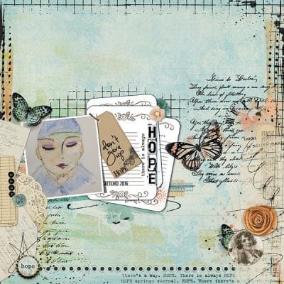 Express Yourself Hope Digital Scrapbook Kit by Vickii Robinson sample page