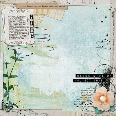 Express Yourself Hope Digital Scrapbook Kit by Vickii Robinson sample page