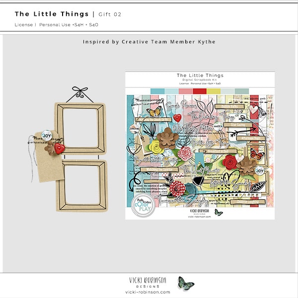 The Little Things Subscriber Gift for Digital Scrapbooking by Vicki Robinson