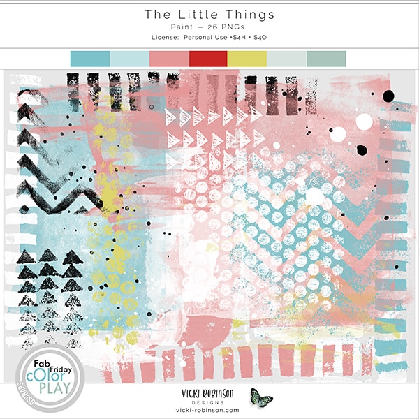 The Little Things Paint for Digital Scrapbooking by Vicki Robinson