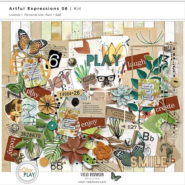 Artful Expressions 06 Digital Art Journal Kit by Vicki Robinson Preview Image
