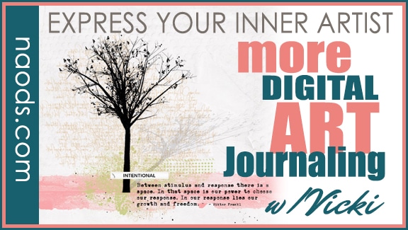 Introduction to Digital Art Journaling by Vicki Robinson Class Ad 