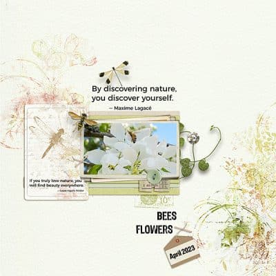 Field Notes Digital Scrapbook Collection by Vicki Robinson Sample Layout
