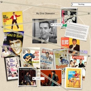 15 Strategies for Digital Scrapbookers in Need of Inspiration My Life Story for Digital Scrapbooking Elvis Obsession by Vicki Robinson