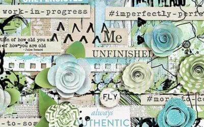 Shopping Unfinished Woman Digital Scrapbooking Kit