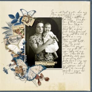 Artful Memories Yesterday Digital Scrapbooking Collection Artful Memories Yesterday Digital Scrapbook page