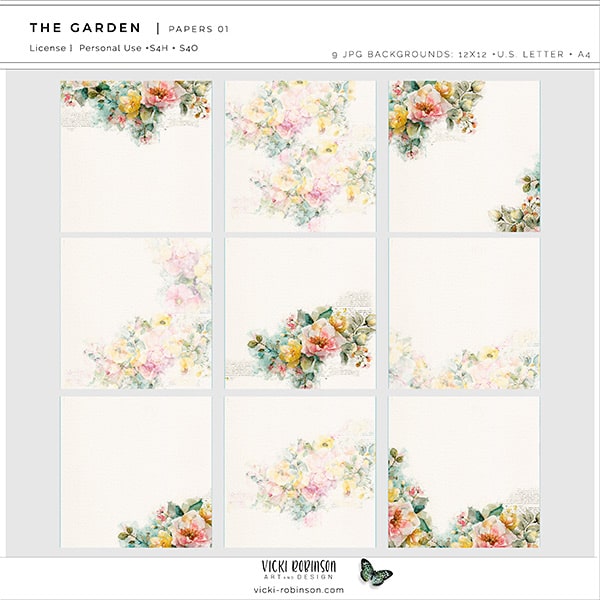 vicki-robinson-garden-papers-06 GardenPapers for Digital Scrapbooking by VIcki Robinson