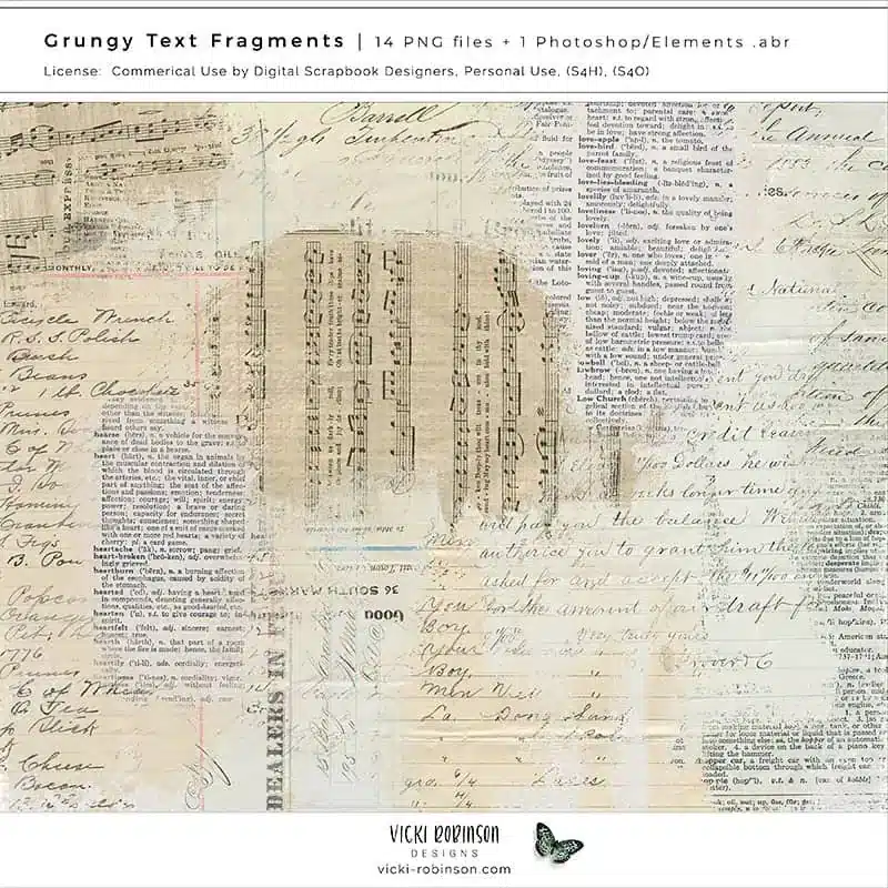 vicki-robinson-grungy-text-fragments-preview Wow Wednesday Sale